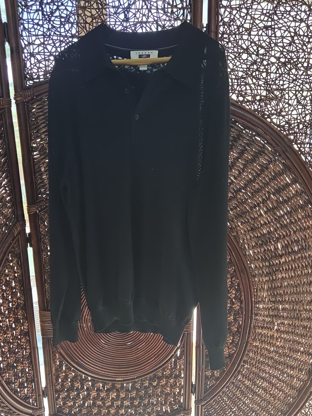 Joseph Abboud Black V-Neck Knit Sweater